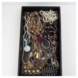 Assorted Costume Jewelry Necklaces & Bracelets with Tassel Pendant, Disc Pendants & Beads
