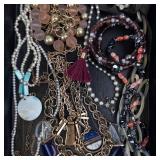 Assorted Costume Jewelry Necklaces & Bracelets with Tassel Pendant, Disc Pendants & Beads