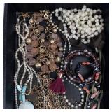 Assorted Costume Jewelry Necklaces & Bracelets with Tassel Pendant, Disc Pendants & Beads