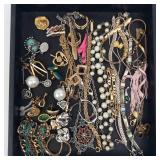 Assorted Costume Jewelry Lot - Necklaces, Bracelets, Earrings & Rings (Mixed Brands)