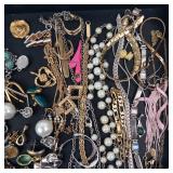 Assorted Costume Jewelry Lot - Necklaces, Bracelets, Earrings & Rings (Mixed Brands)