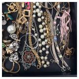 Assorted Costume Jewelry Lot - Necklaces, Bracelets, Earrings & Rings (Mixed Brands)