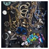 Assorted Costume Jewelry Lot - Bracelets, Necklaces, Earrings & Charms