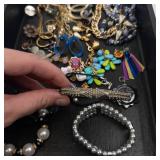 Assorted Costume Jewelry Lot - Bracelets, Necklaces, Earrings & Charms