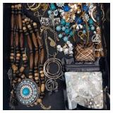 Assorted Costume Jewelry - Necklaces, Bracelets, Beads & Charms