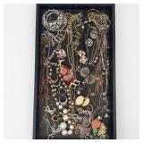 Assorted Costume Jewelry Lot - Necklaces, Bracelets, Rings & Earrings