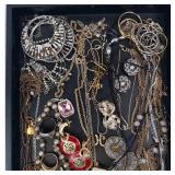 Assorted Costume Jewelry Lot - Necklaces, Bracelets, Rings & Earrings