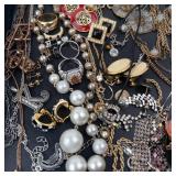 Assorted Costume Jewelry Lot - Necklaces, Bracelets, Rings & Earrings