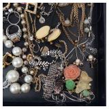 Assorted Costume Jewelry Lot - Necklaces, Bracelets, Rings & Earrings