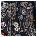 Assorted Costume Jewelry Lot - Necklaces, Bracelets, Rings & Earrings