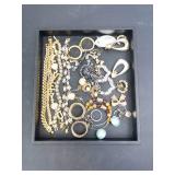 Assorted Costume Jewelry Lot - Bracelets, Necklaces, Rings & Earrings