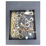 Assorted Costume Jewelry Lot - Bracelets, Necklaces, Rings & Earrings