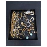 Assorted Costume Jewelry Lot - Bracelets, Necklaces, Rings & Earrings