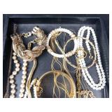 Assorted Jewelry Lot - Pearl Strands, Gold Chains & Bracelets