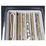 Assorted Pearl and Gold Tone Jewelry Lot - Necklaces, Bracelets & Charms
