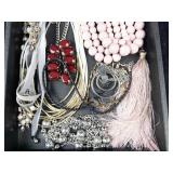 Assorted Fashion Jewelry - Crackle Bead Necklace, Tassel, Chains & Bracelets