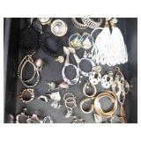 Assorted Costume Jewelry Lot - Earrings, Necklaces, Bracelets & Rings