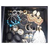 Assorted Costume Jewelry Lot - Earrings, Necklaces, Bracelets & Rings