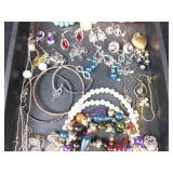 Assorted Costume Jewelry Collection - Bracelets, Necklaces, Earrings & Charms