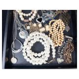 Assorted Jewelry Lot - Bead Necklaces, Gold & Silver Chains, Pendants