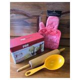 Rolling Pin, One Cup Measuring Cup, New Pot-Holders, Brand New Apple Peeler