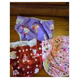 2 Christmas Diaper Covers, One Floral Print Diaper Cover