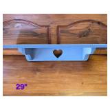 Blue Floating Shelf 29"