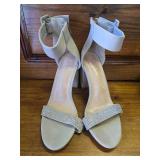 Strappy, Sparkly, Silver High Hell Shoes, Size 9