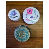 3 Tiny Trinket Boxes