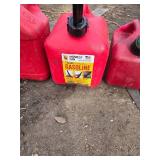 3 Red Gas Cans, 2 2 Gallon and 1 1 gallon