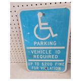 Handicap Metal Vintage Sign