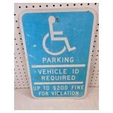 Handicap Metal Vintage Sign