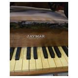 Small Piano, Coach on Top With Epoxy Plate, Handmade