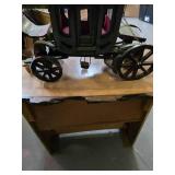 Small Piano, Coach on Top With Epoxy Plate, Handmade