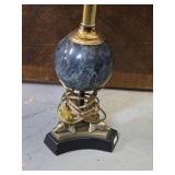 Vintage Marble Dolphin Lamp, Heavy