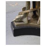 Vintage Marble Dolphin Lamp, Heavy