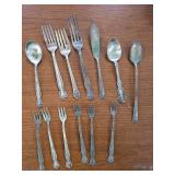 13 Pieces of Silver-Plated Silverware