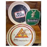 2 Beer Drink Trays, Heineken Stand