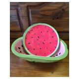 Watermelon Bowl and 3 Plates