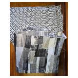 Geometric and Contemporary Heavy Linen Fabric