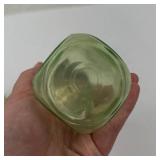 Vintage Uranium Vaseline Glass Salt & Pepper Shaker Set (Lot of 2)