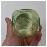 Vintage Uranium Vaseline Glass Salt & Pepper Shaker Set (Lot of 2)