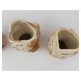 Shawnee Owl Chick Pitcher Creamers - Hand Decorated 22K Gold, 1940s