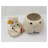 American Bisque Sailor Boy & Shawnee Smiley Pig Cookie Jars (Lot of 2) - 1940s USA