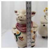 American Bisque Sailor Boy & Shawnee Smiley Pig Cookie Jars (Lot of 2) - 1940s USA