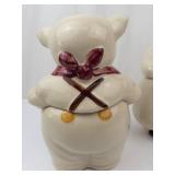 American Bisque Sailor Boy & Shawnee Smiley Pig Cookie Jars (Lot of 2) - 1940s USA