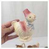 Vintage Ceramic Animal Pitchers - (Lot of 4)
