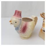 Vintage Ceramic Animal Pitchers - (Lot of 4)