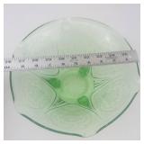 Royal Lace Glass Bowl - Embossed Floral Pattern, Footed Bowl