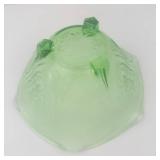 Royal Lace Glass Bowl - Embossed Floral Pattern, Footed Bowl